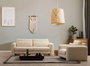 Atelier Del Sofa Sofá de 3 Plazas Lily Beige 215x97x73 cm Confortable y Elegante